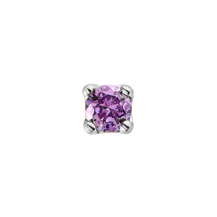 PENDIENTE PIERCING DE PLATA AMATISTA LUZ