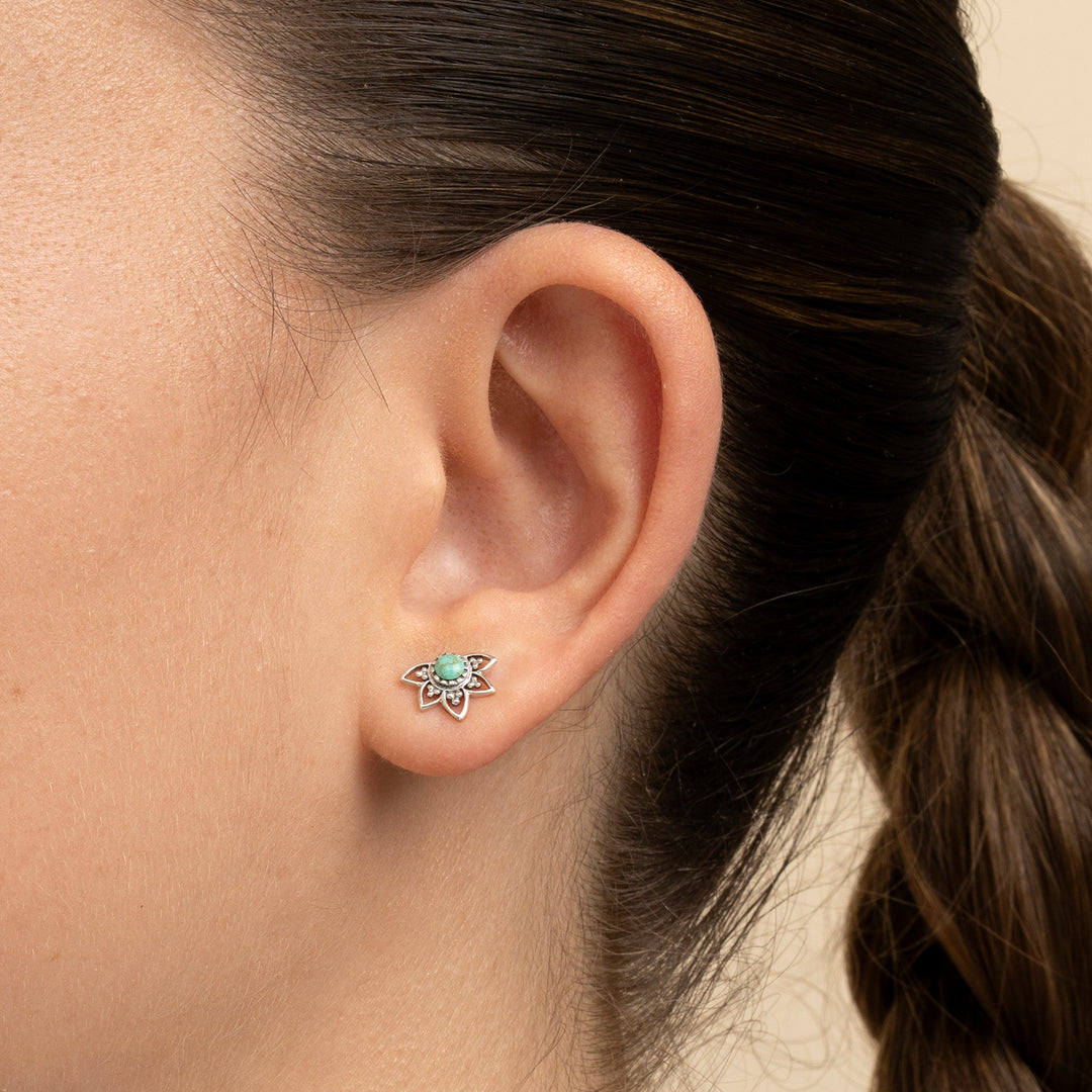 CALA GRACIÓ TURQUOISE PIERCING EARRING
