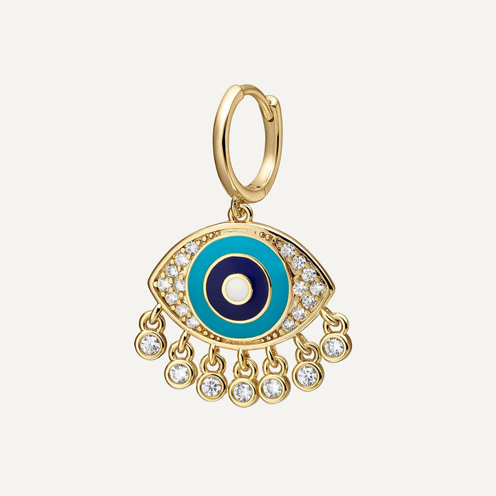 BRINCO PIERCING ARO MOSAÏQUE AQUA POWER OLHO MALIGNO