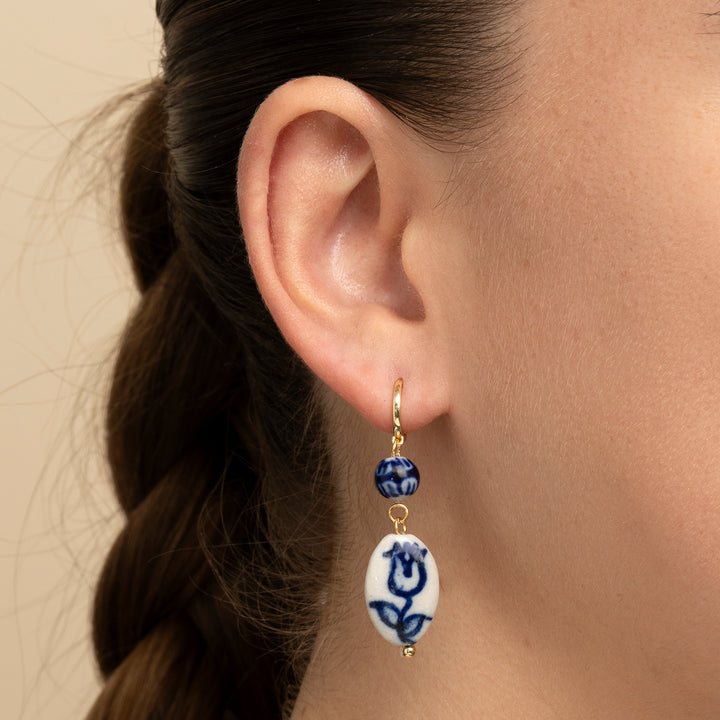 PENDIENTE PIERCING ARO POCELAINE FLEUR