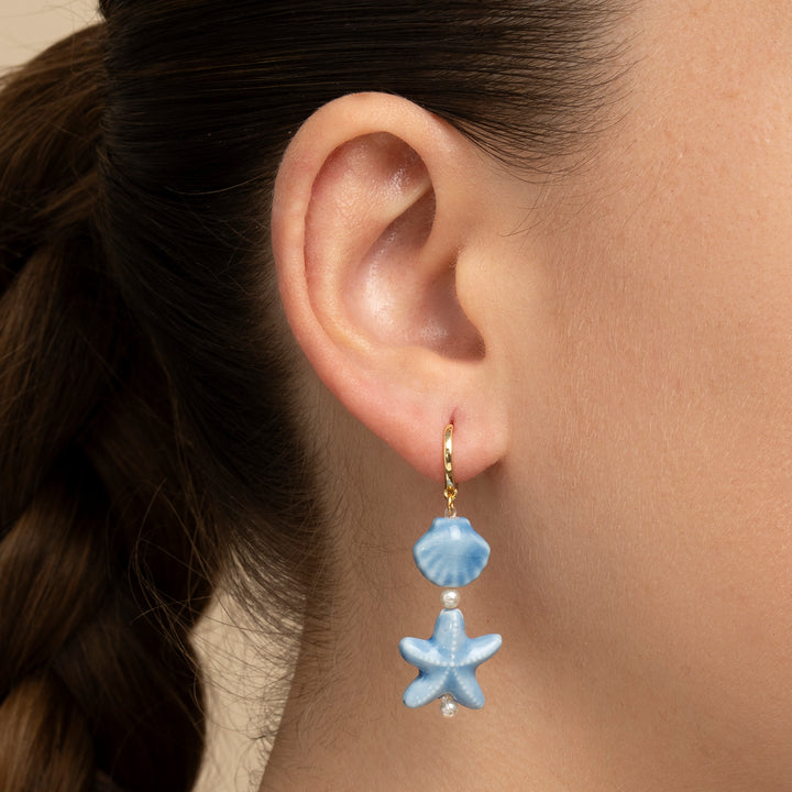 POCELAINE MUSCHEL CREOLEN-PIERCING