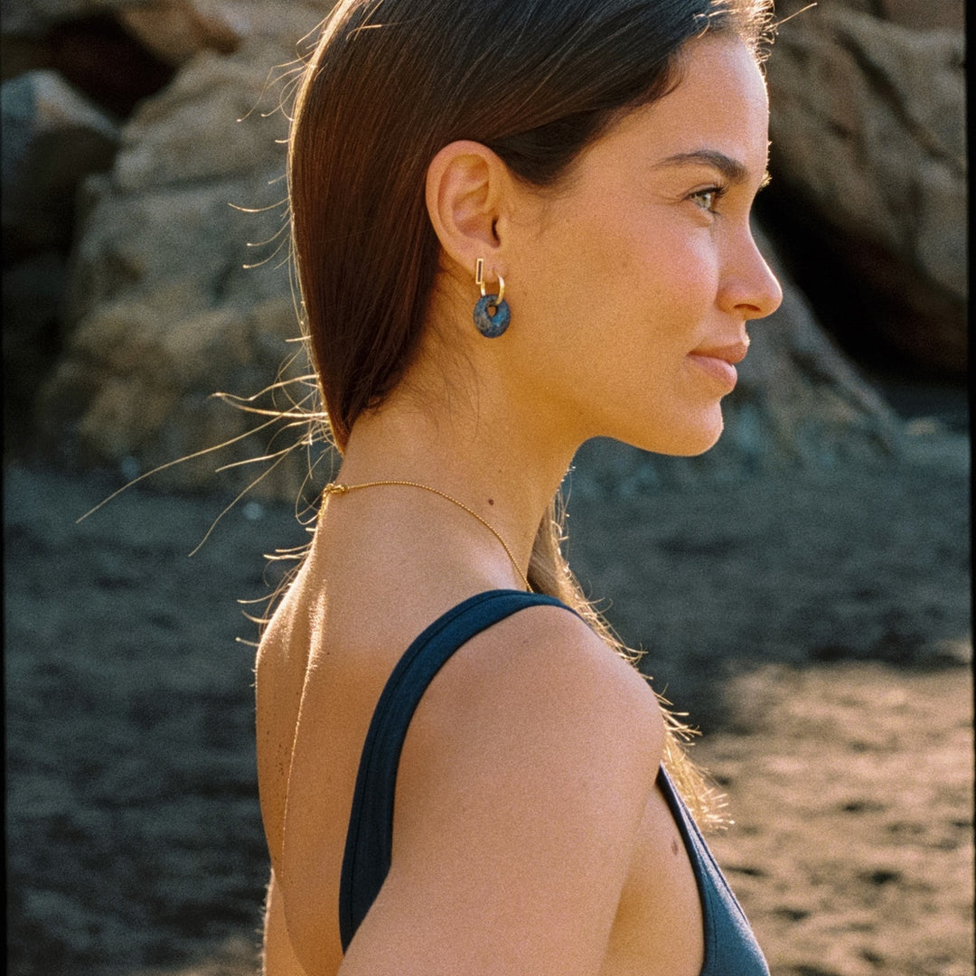 PIERCING OHRRING BLUE-TREOPIC