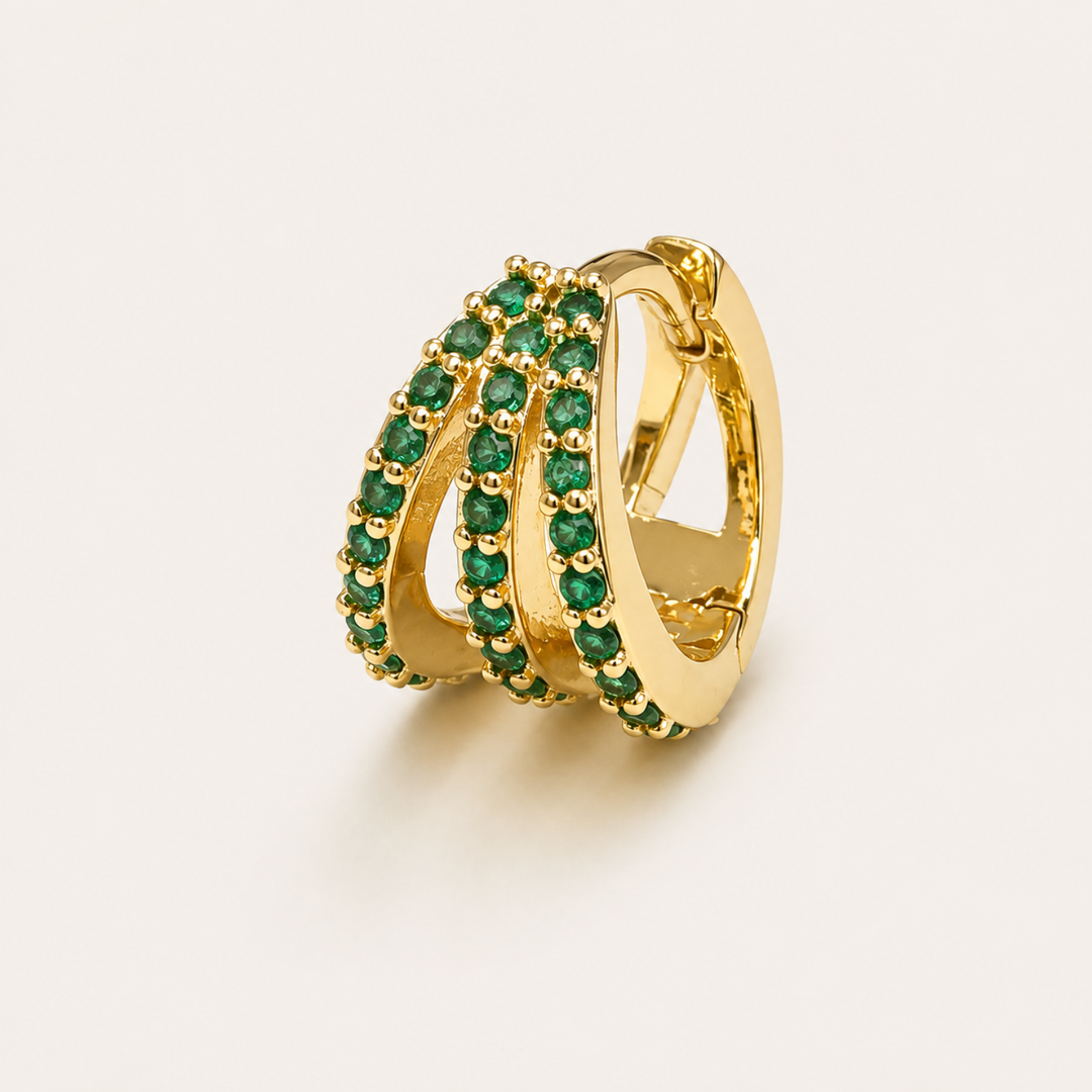 PENDIENTE PIERCING ARO EMERALD SHAILA