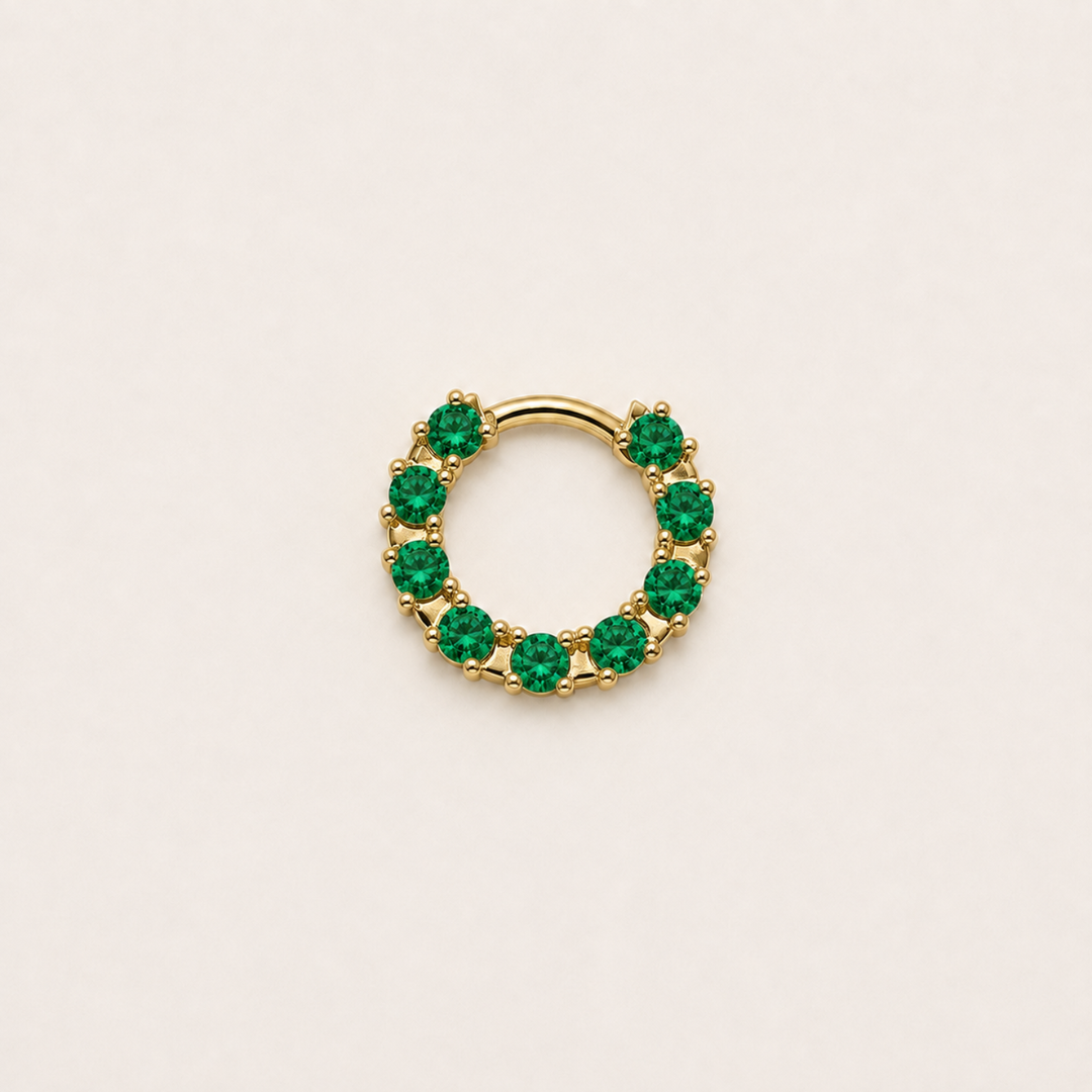 PENDIENTE PIERCING DAITH EMERALD CRYSTAL
