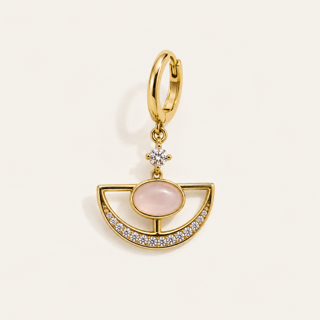 Piercing-Stecker Ring ROSE QUARTZ EARTH QUEEN