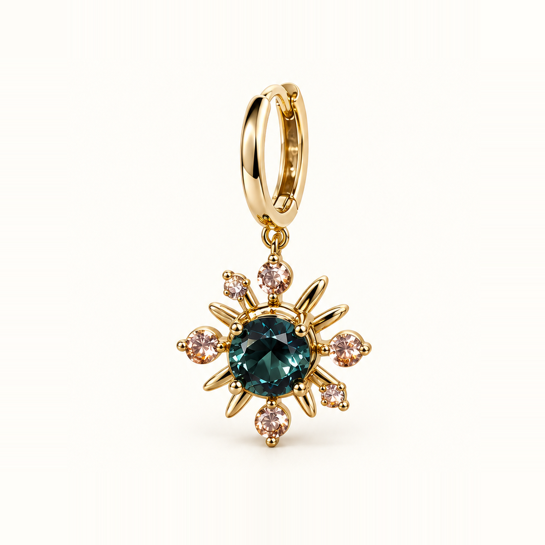 PENDIENTE PIERCING ARO CHAMPAGNE SOLAR SAHARA