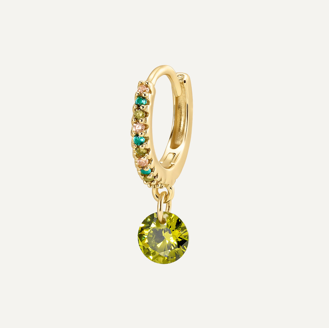 PENDIENTE PIERCING ARO GREEN KOUSAI