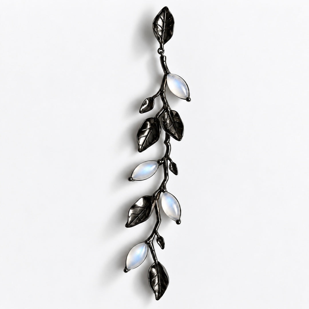 PENDIENTE PIERCING BLACK MOONSTONE AUTUMN MIST
