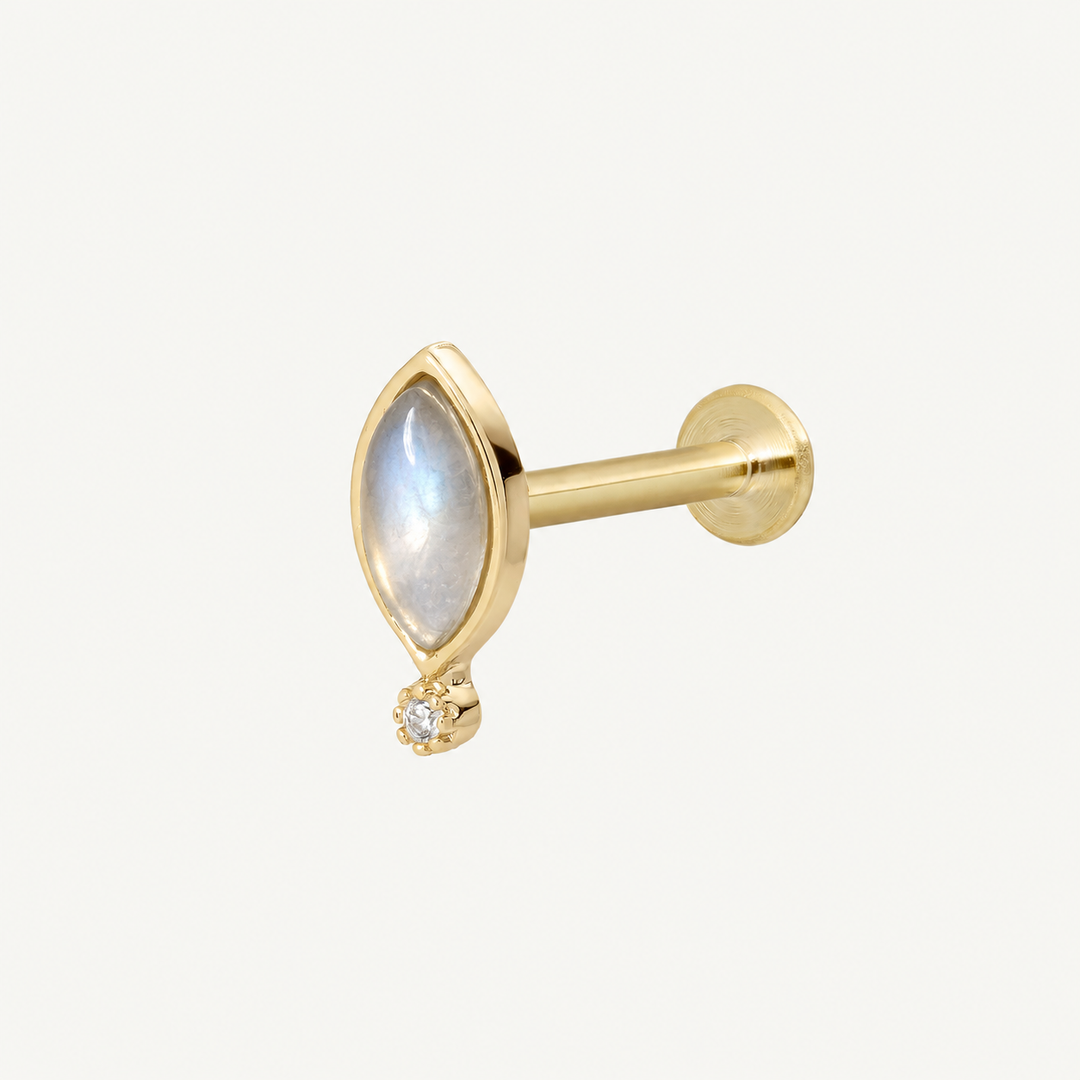 CONFORT PIERCING GREY MOONSTONE LARME DOUCE