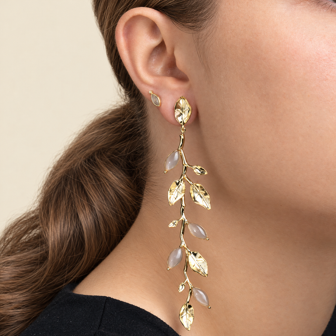CONFORT PIERCING GREY MOONSTONE LARME DOUCE