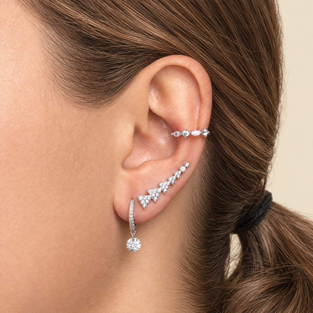 EAR CUFF WHITE RUBAN