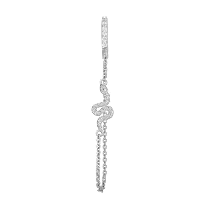 PENDIENTE PIERCING ARO DE PLATA SERPENT-PUNK