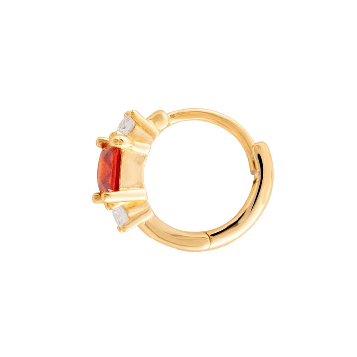 SCARLETT ROT GELBGOLD CREOLEN PIERCING OHRRING