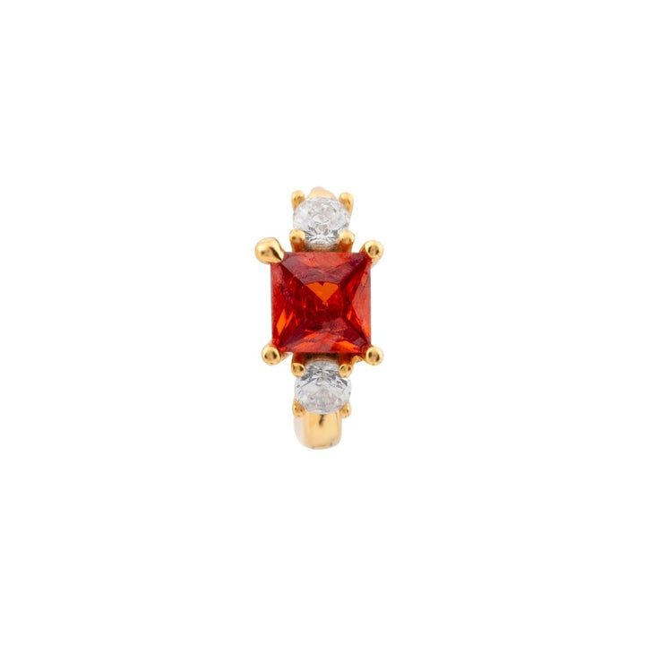 SCARLETT ROT GELBGOLD CREOLEN PIERCING OHRRING