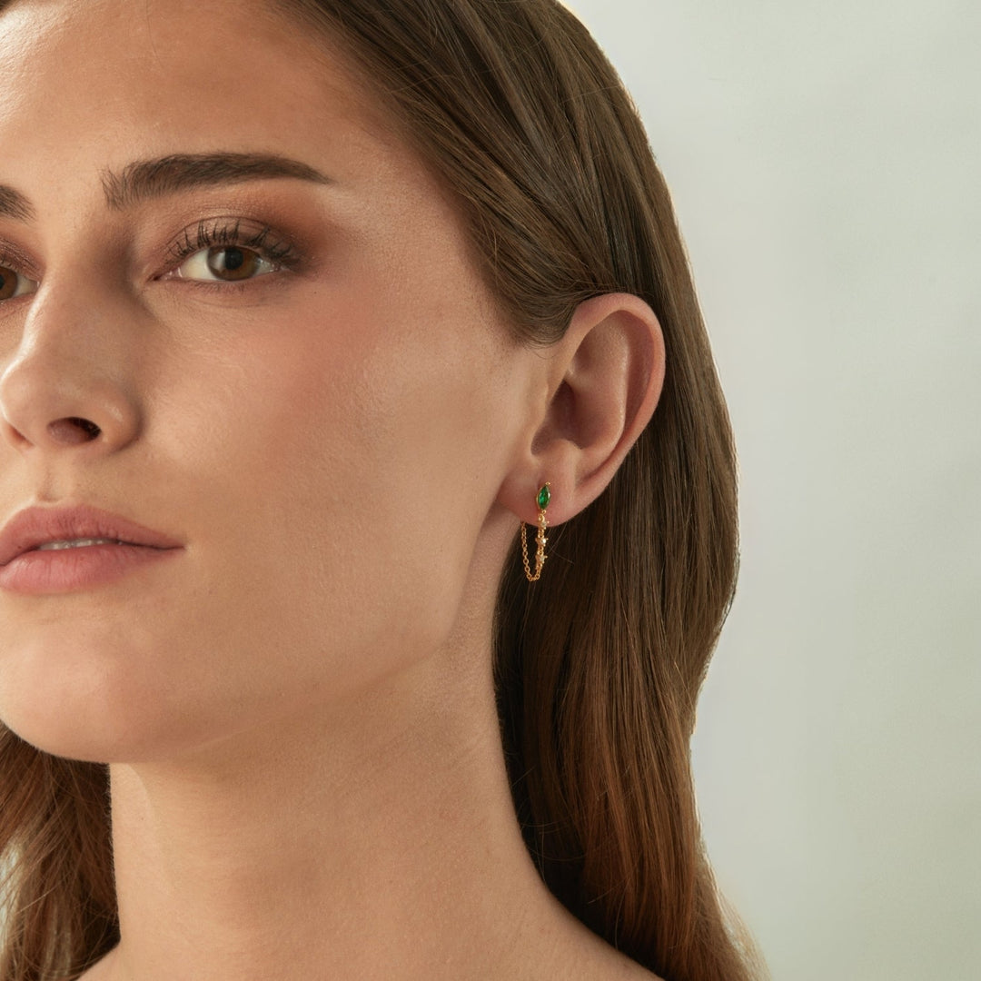 MARQUISE PIERCING EARRING