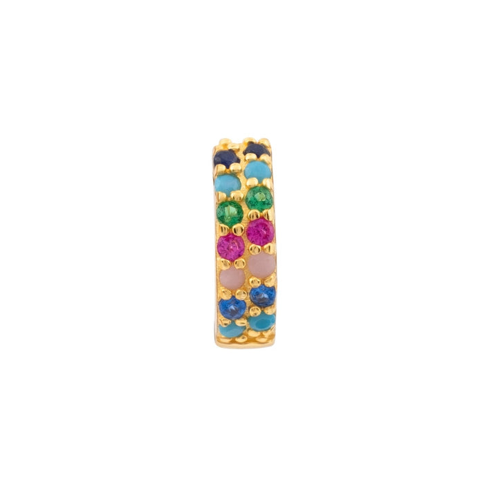 GELBGOLD MULTICOLOR JEANINNE CREOLEN PIERCING OHRRING