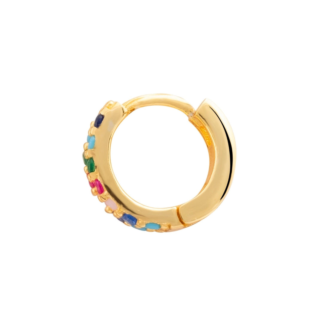 GELBGOLD MULTICOLOR JEANINNE CREOLEN PIERCING OHRRING