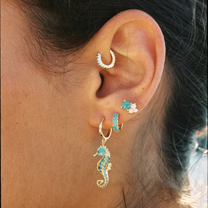 GELBGOLD JEANINNE CREOLEN PIERCING OHRRING