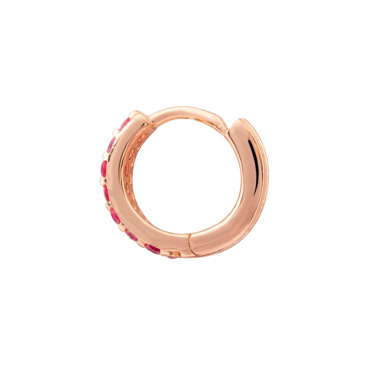 JEANINNE ROSEGOUD CORUNDUM RING PIERCING OORBEL