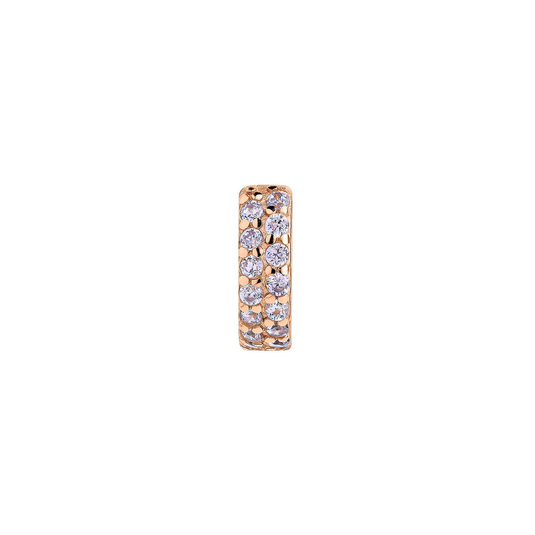 BRINCO PIERCING ARO OURO ROSA JEANINNE