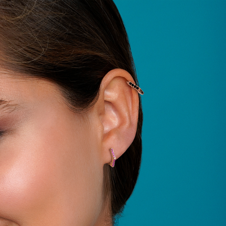 AMELIE ROSEGOLD RING PIERCING OORBEL