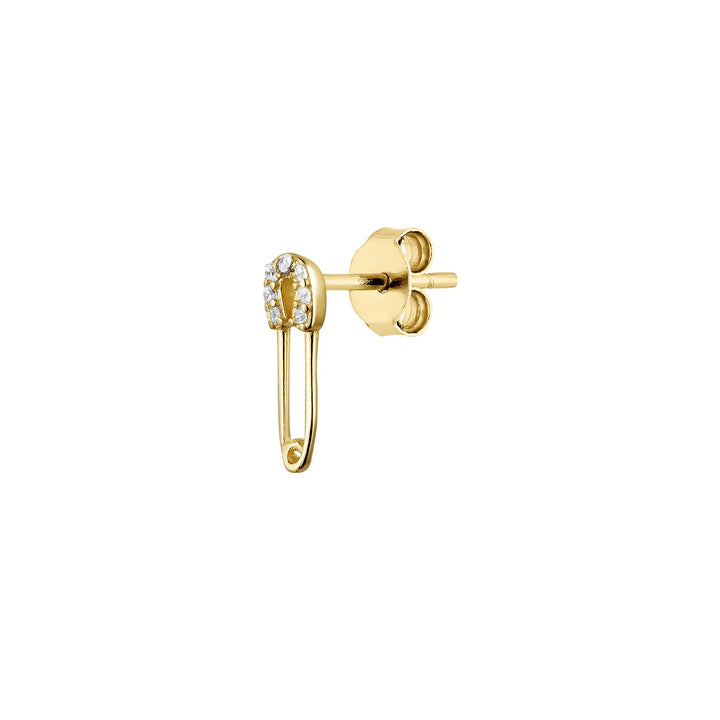 SILVER PIN PIERCING EARRING