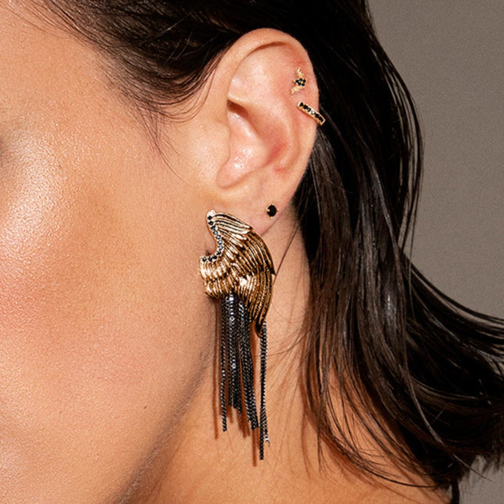 PIERCING OORBEL ROSEGOUDE SPINEL LUZ