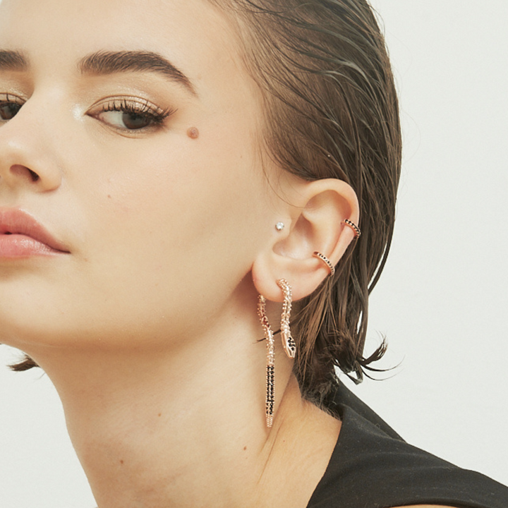 PIERCING OORBEL RING ROSEGOUDE SPINEL SOPHIE