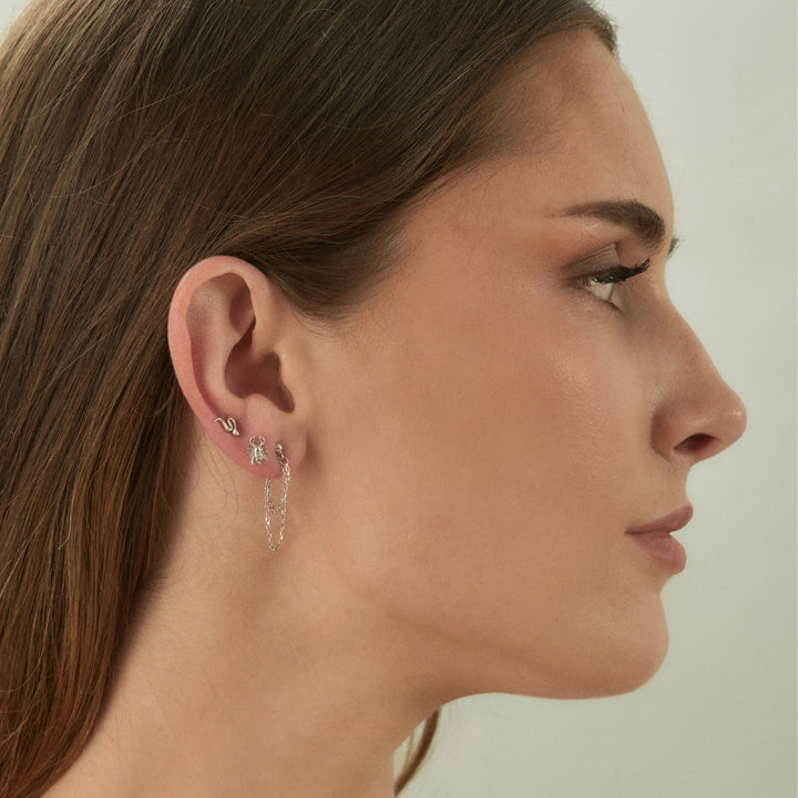 SILBERNER PIERCING-OHRRING HELMI