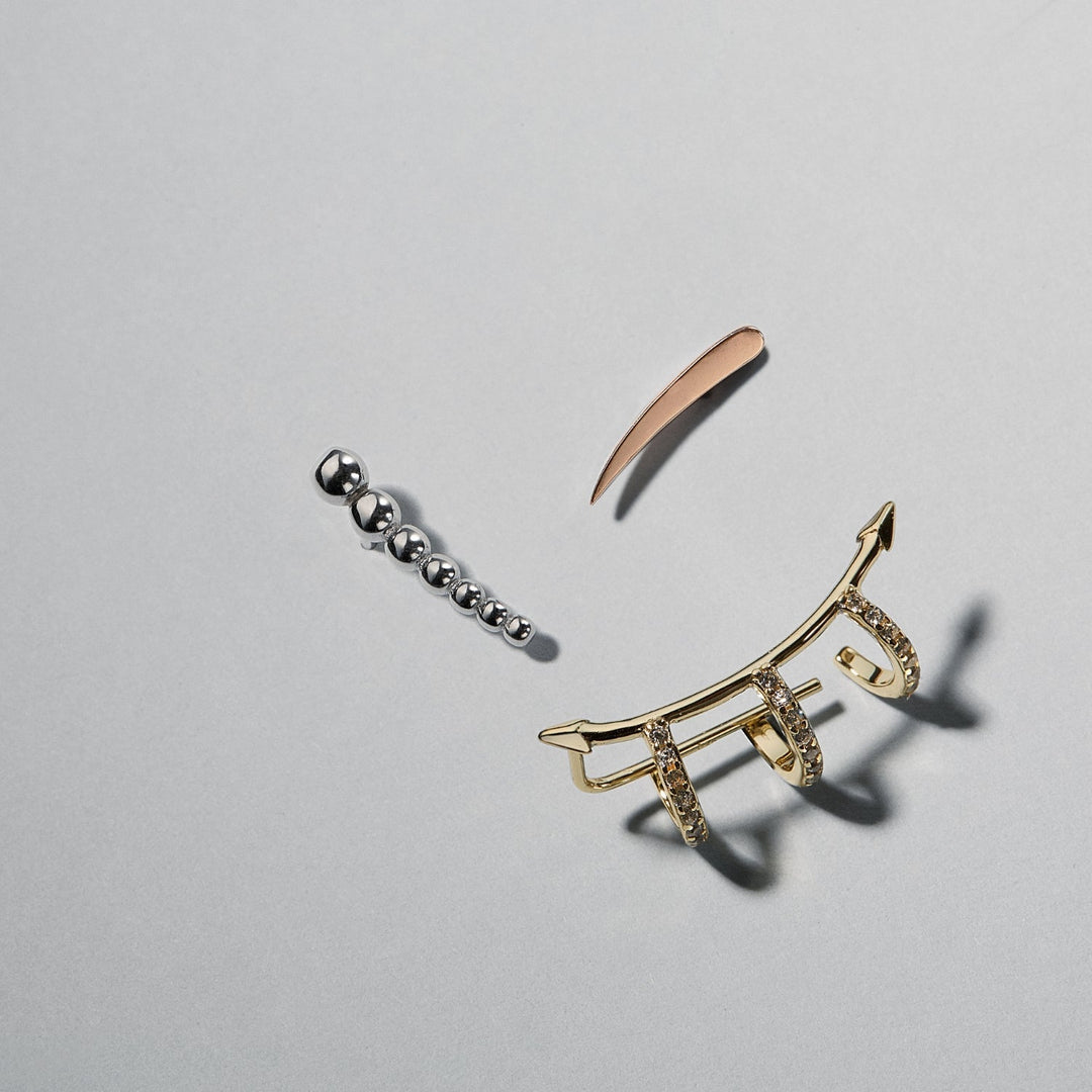 ROSE GOLD CLIMBER EARRING KURLIG