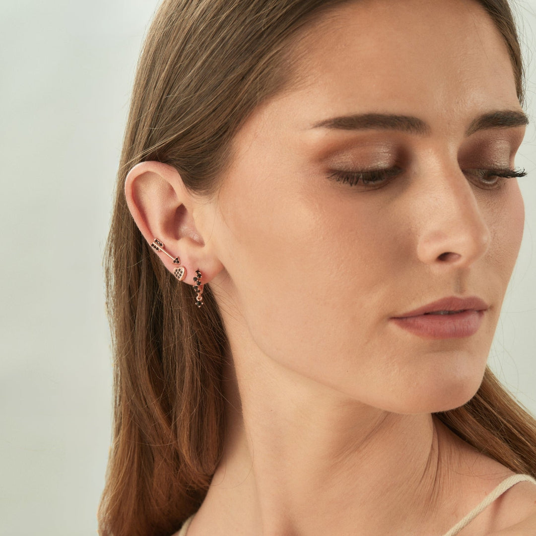 PENDIENTE PIERCING ROSÉGOLD ESPINELA CREOLEN SAMIRA  