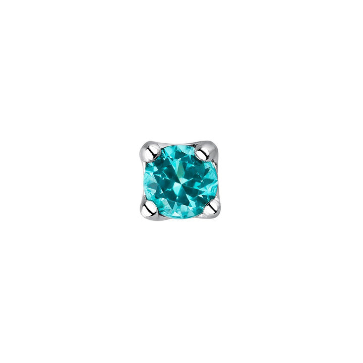 PIERCING OORBEL VAN ZILVER BLAUW LUZ