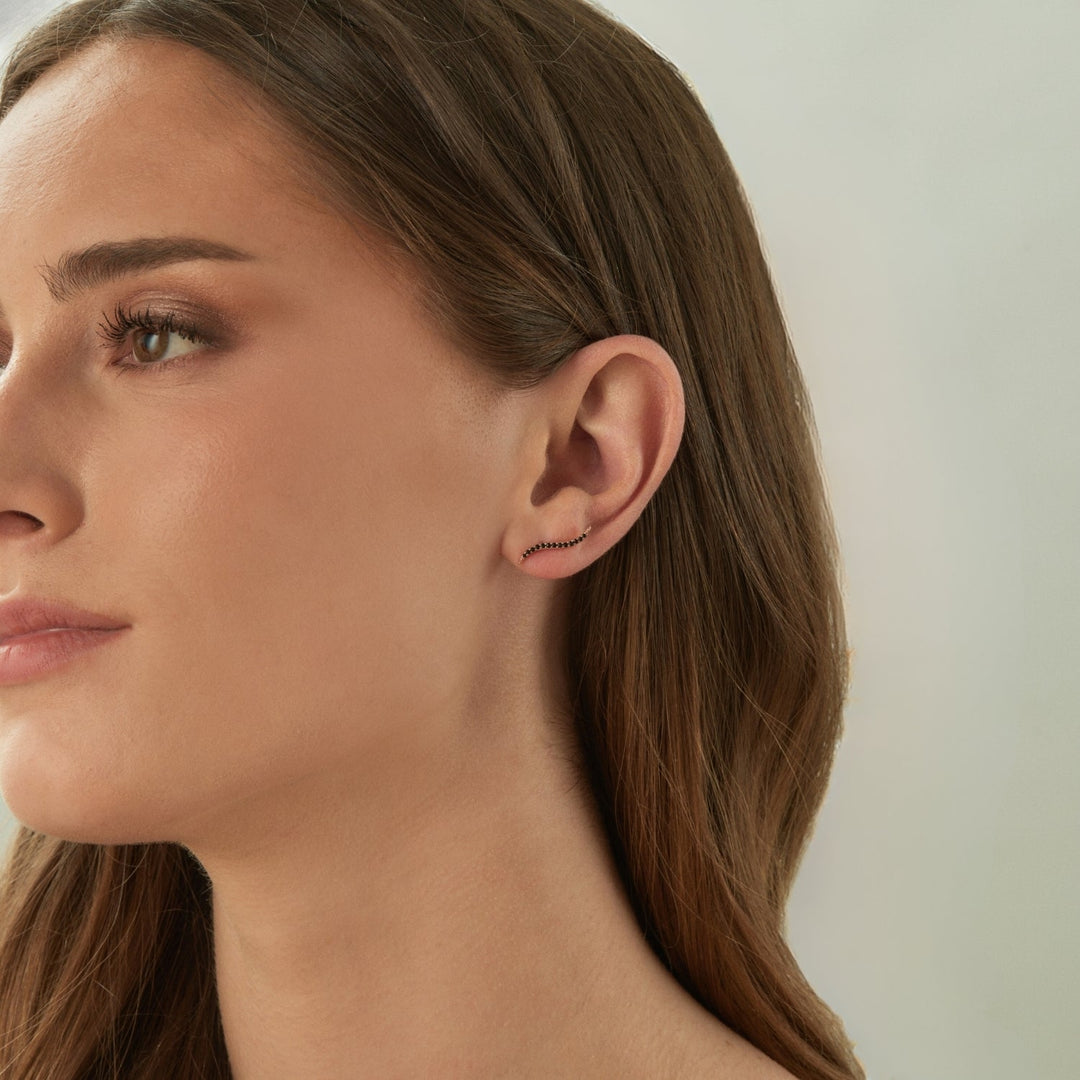 SOLANGE ROSE GOLD SPINELS CLIMBER EARRING