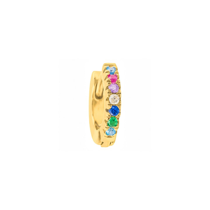 BRINCO PIERCING ARO OURO AMARELO MULTICOLOR SOPHIE