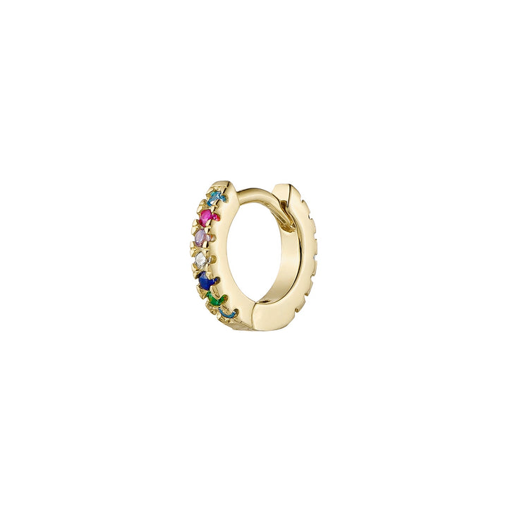 BRINCO PIERCING ARO OURO AMARELO MULTICOLOR SOPHIE