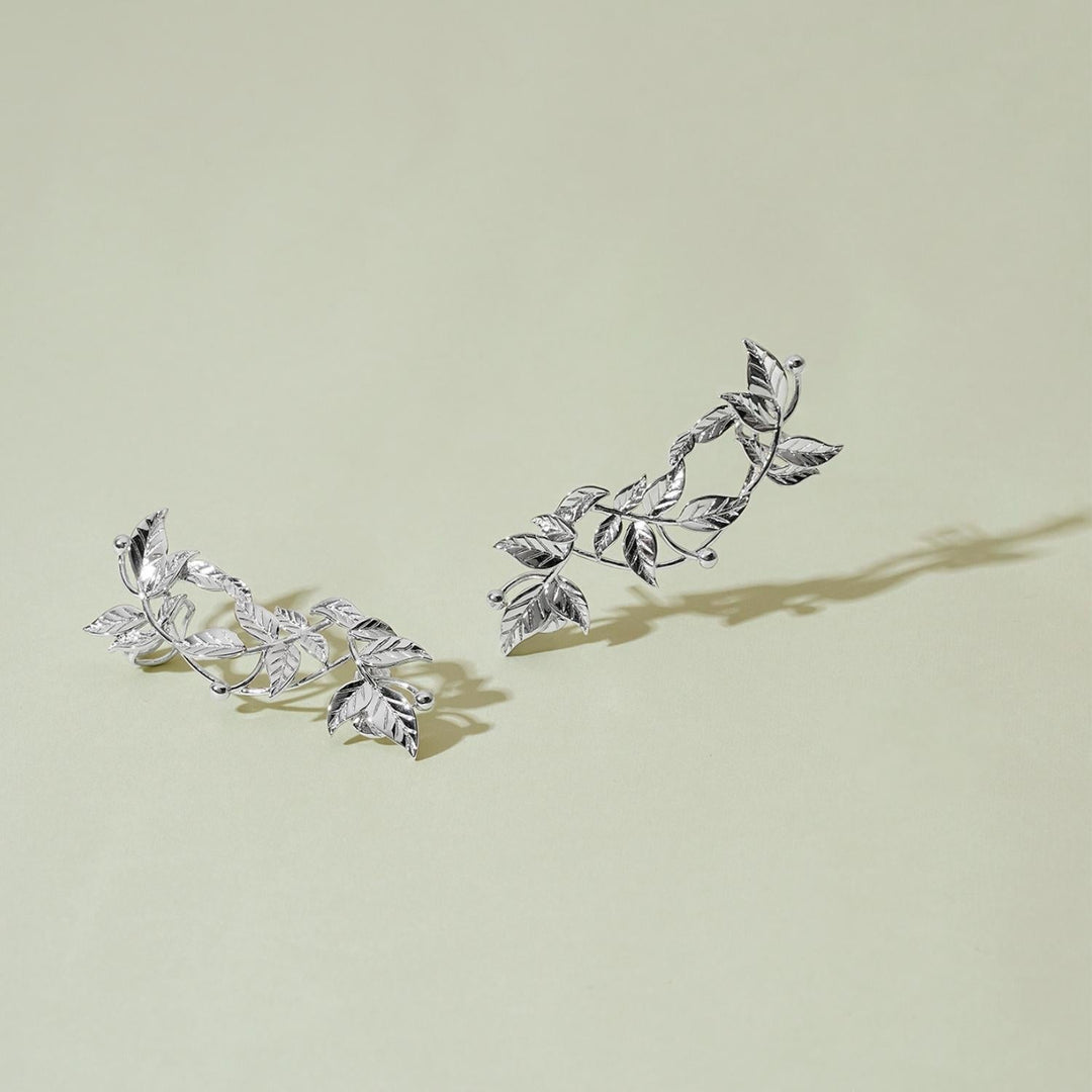 PENDIENTE TREPADOR DE PLATA BLOSSOM