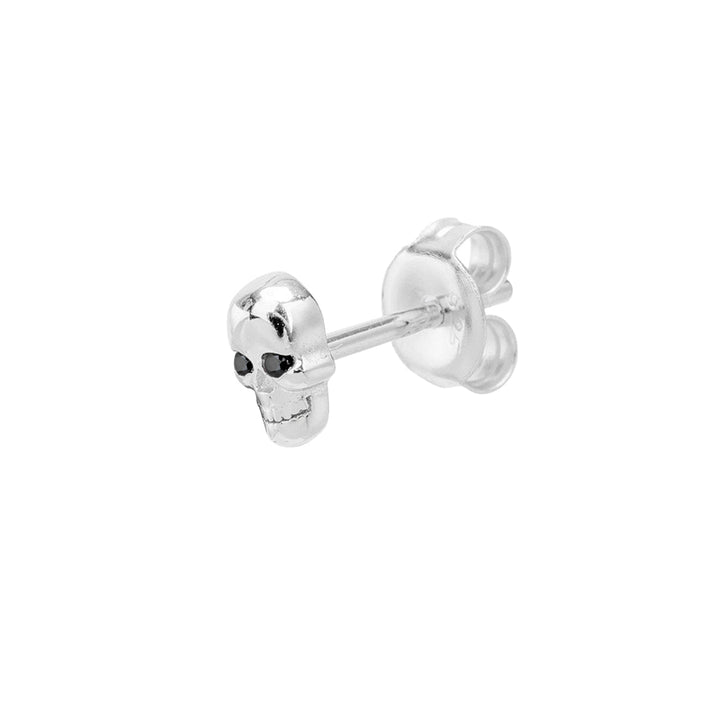 SCHÄDEL SILBER PIERCING OHRRING
