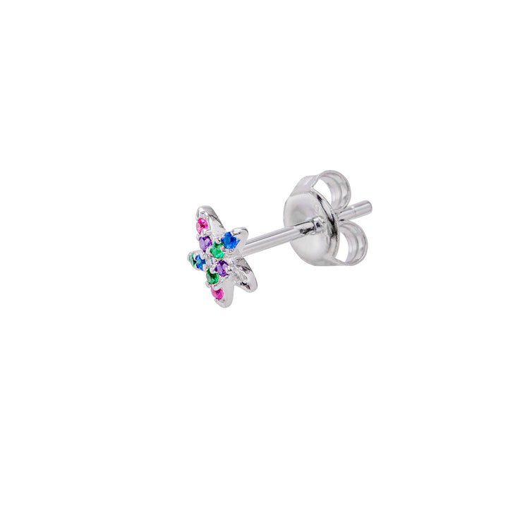 BUNTES SILBER SEESTERN PIERCING OHRRING