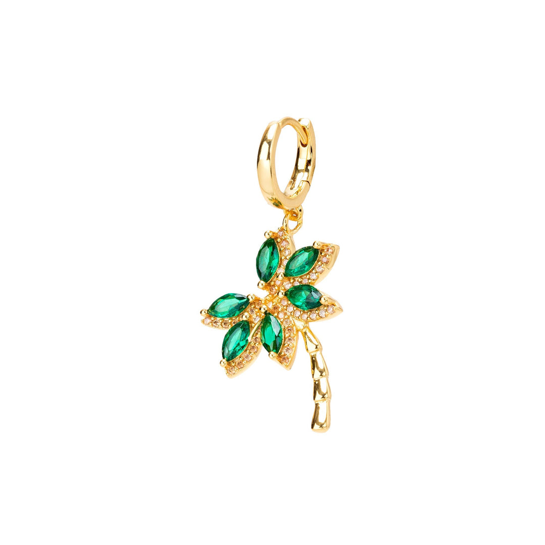 PALM TREE HOOP PIERCING EARRING