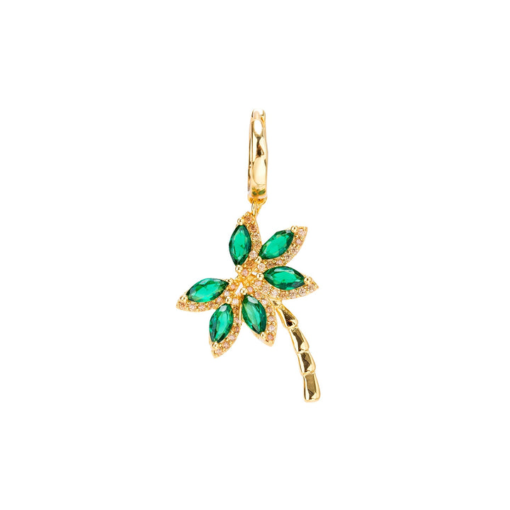 PALM TREE HOOP PIERCING EARRING