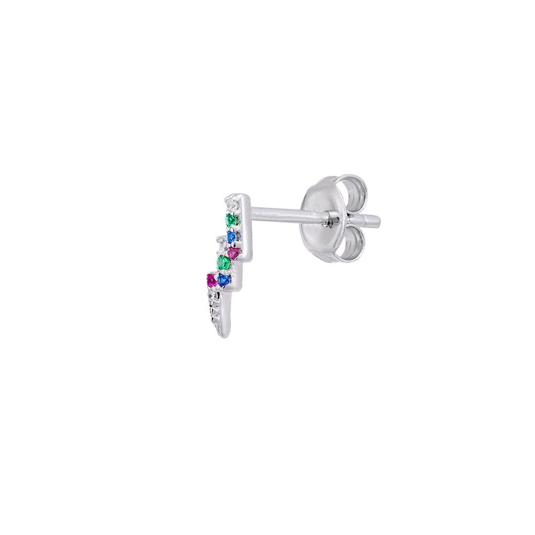 SILBER MULTICOLOR RAYO PIERCING OHRRING