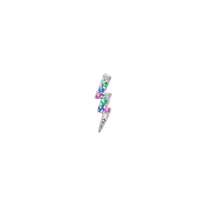 SILBER MULTICOLOR RAYO PIERCING OHRRING