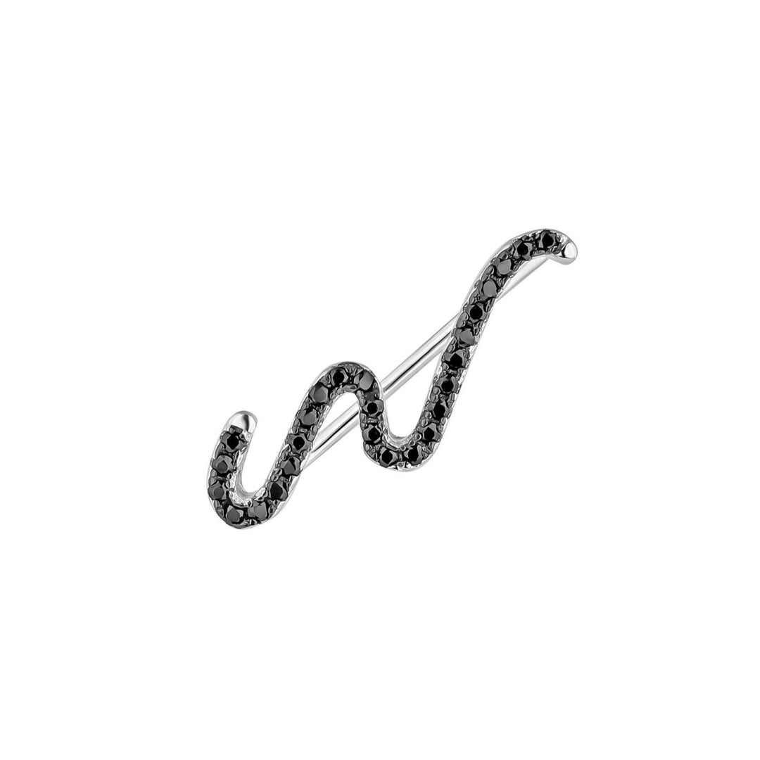 SILBER KLETTEROHRRING CURVY