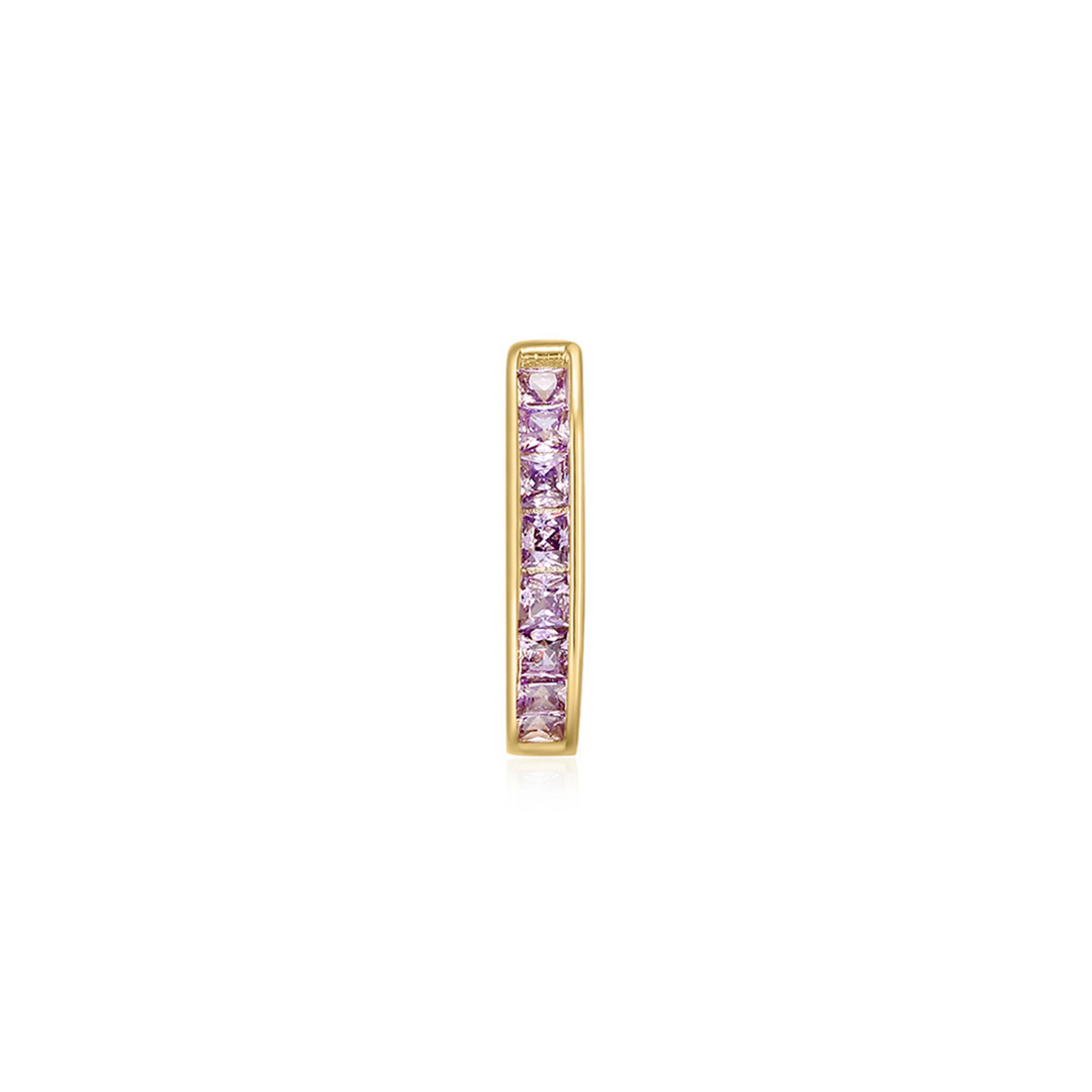 GELBGOLD LILA PIERCING OHRRING HOLI HOOP RING