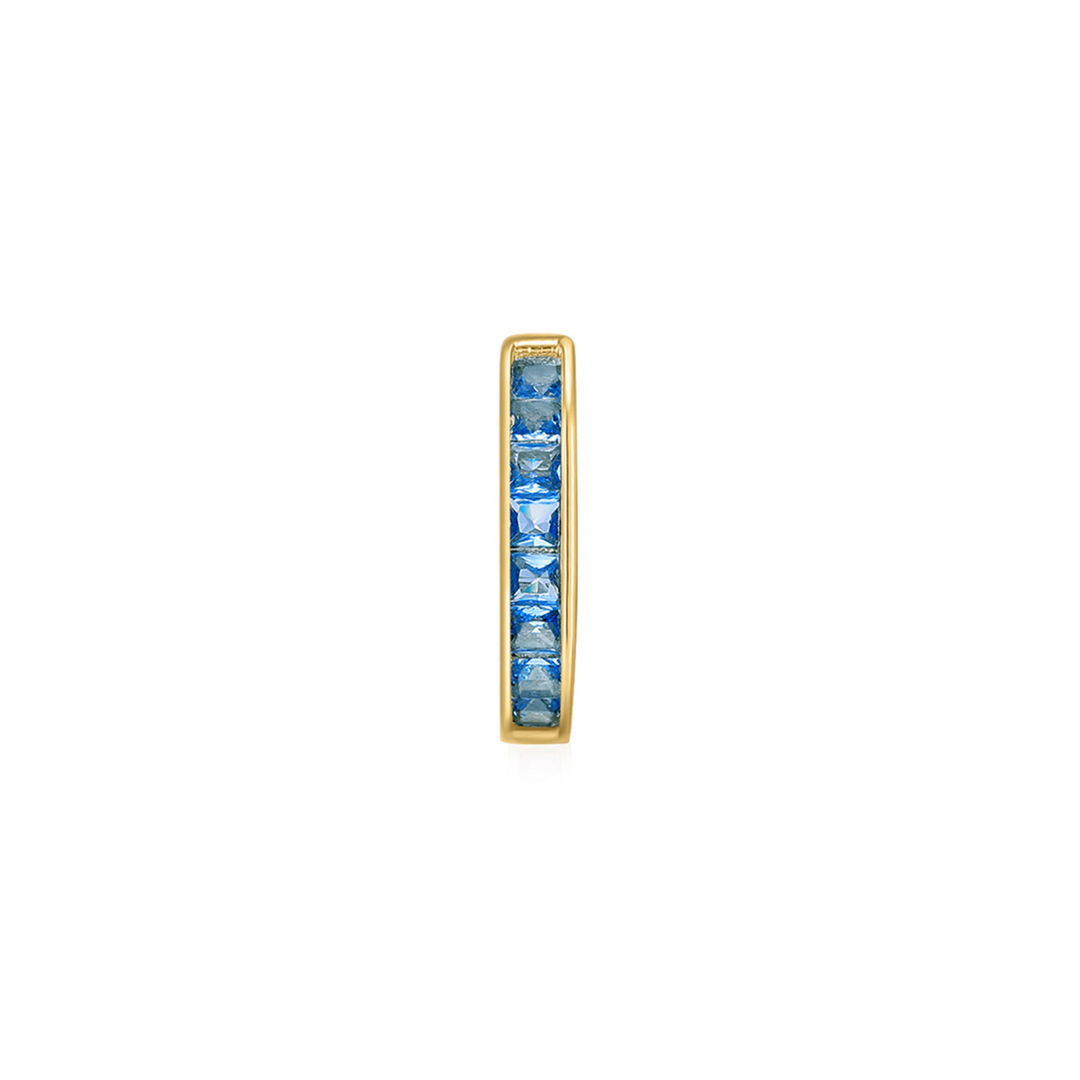 GELBGOLD BLAU PIERCING OHRRING HOLI HOOP RING
