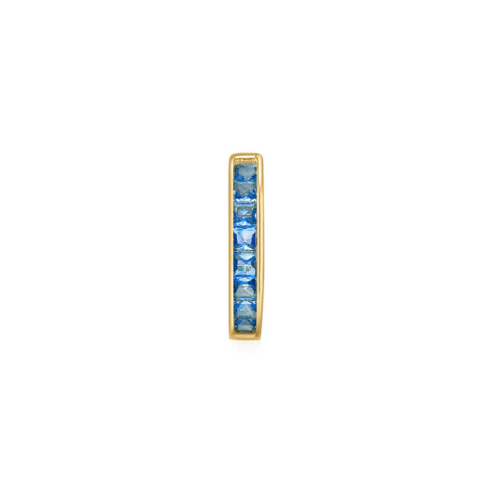 GELBGOLD BLAU PIERCING OHRRING HOLI HOOP RING