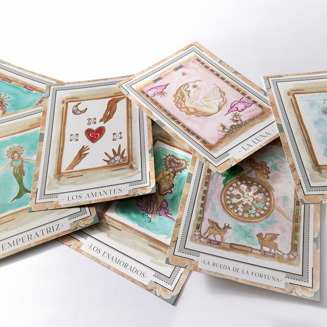 PIERCING-Ohrring Creole Tarotkarten Glücksrad
