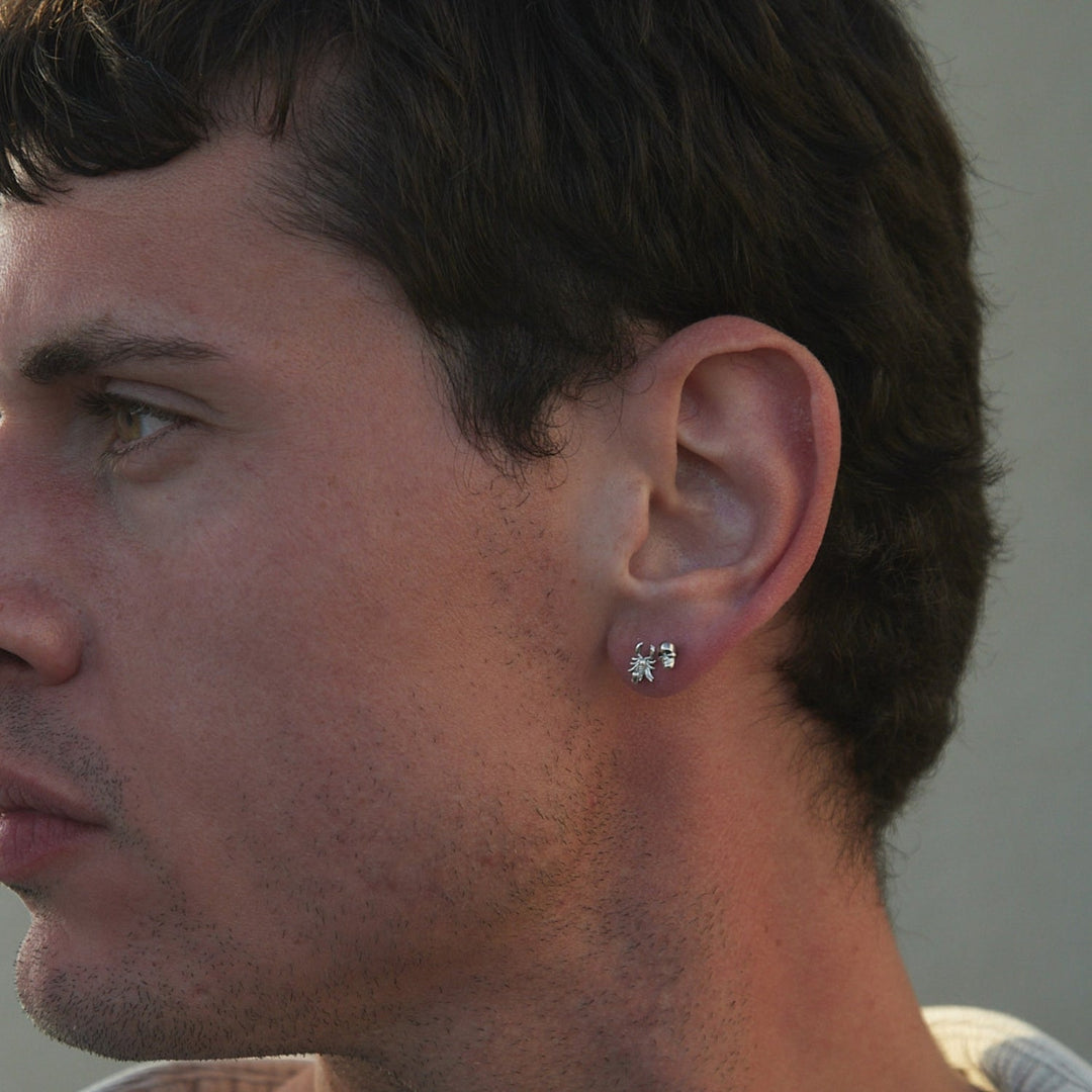 SILBERNER PIERCING OHRSCHMUCK CRANIUM