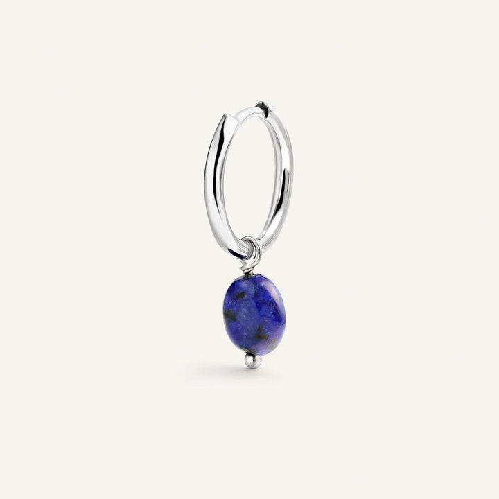 PIERCING HOOP EARRING BAROQUE LAPISLAZULI