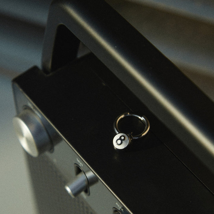 PIERCING-Ohrring Creole 8-Ball